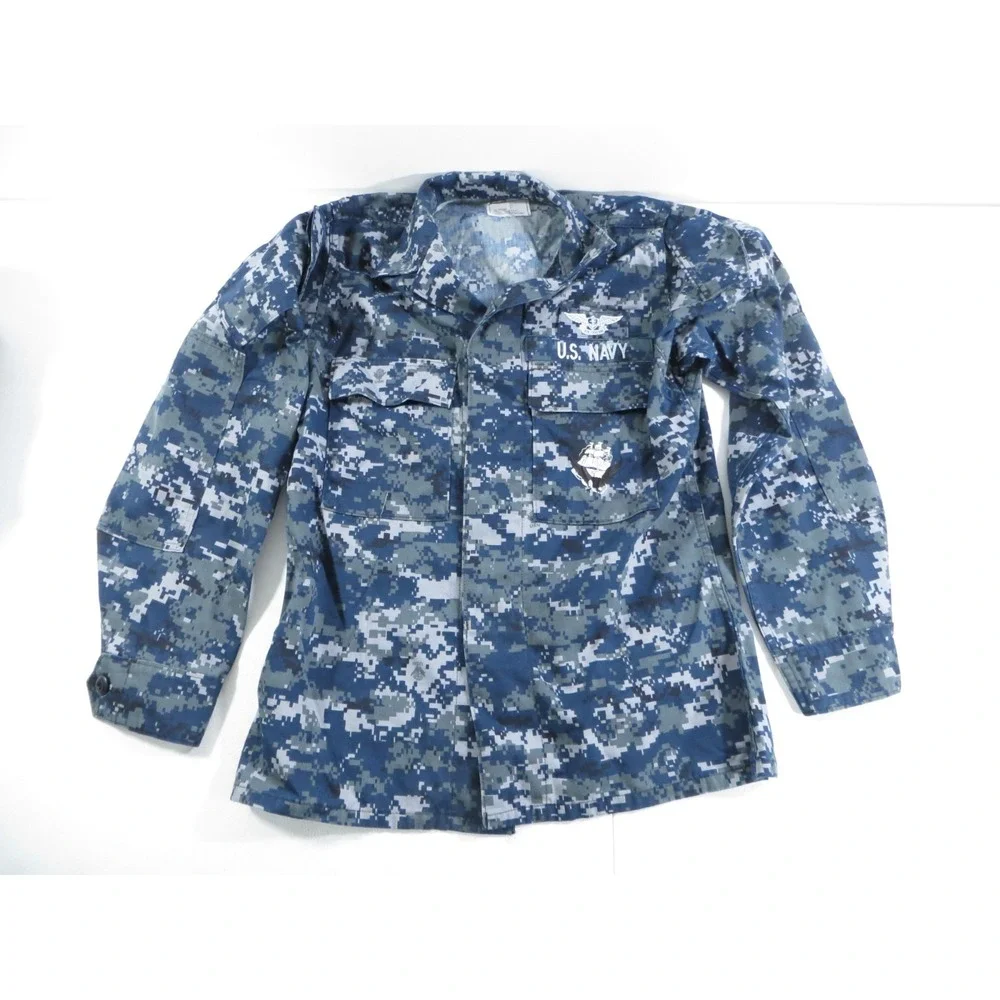 US‎ Navy Working Blouse NWU Uniform Top Size 32 Short Blue Digital Camo Lot of 3